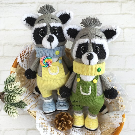 Crochet pattern Amigurumi Raccoon Max