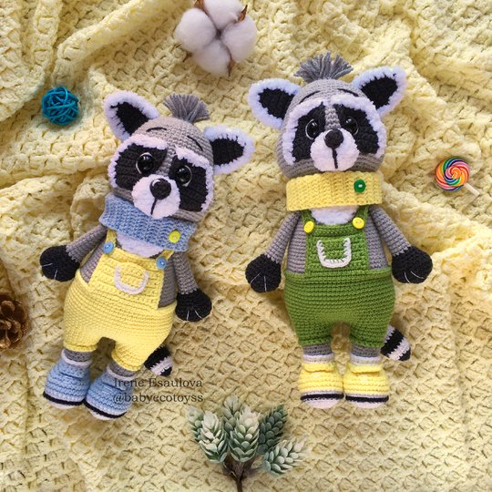 Crochet pattern Amigurumi Raccoon Max