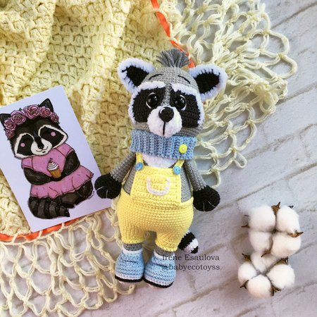 Crochet pattern Amigurumi Raccoon Max
