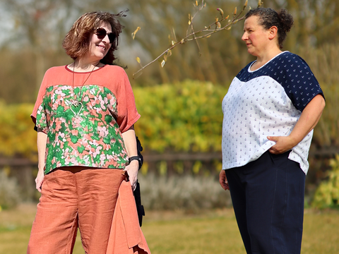 Asymmetrisches Kimono Shirt Schnittmuster von 34 - 56