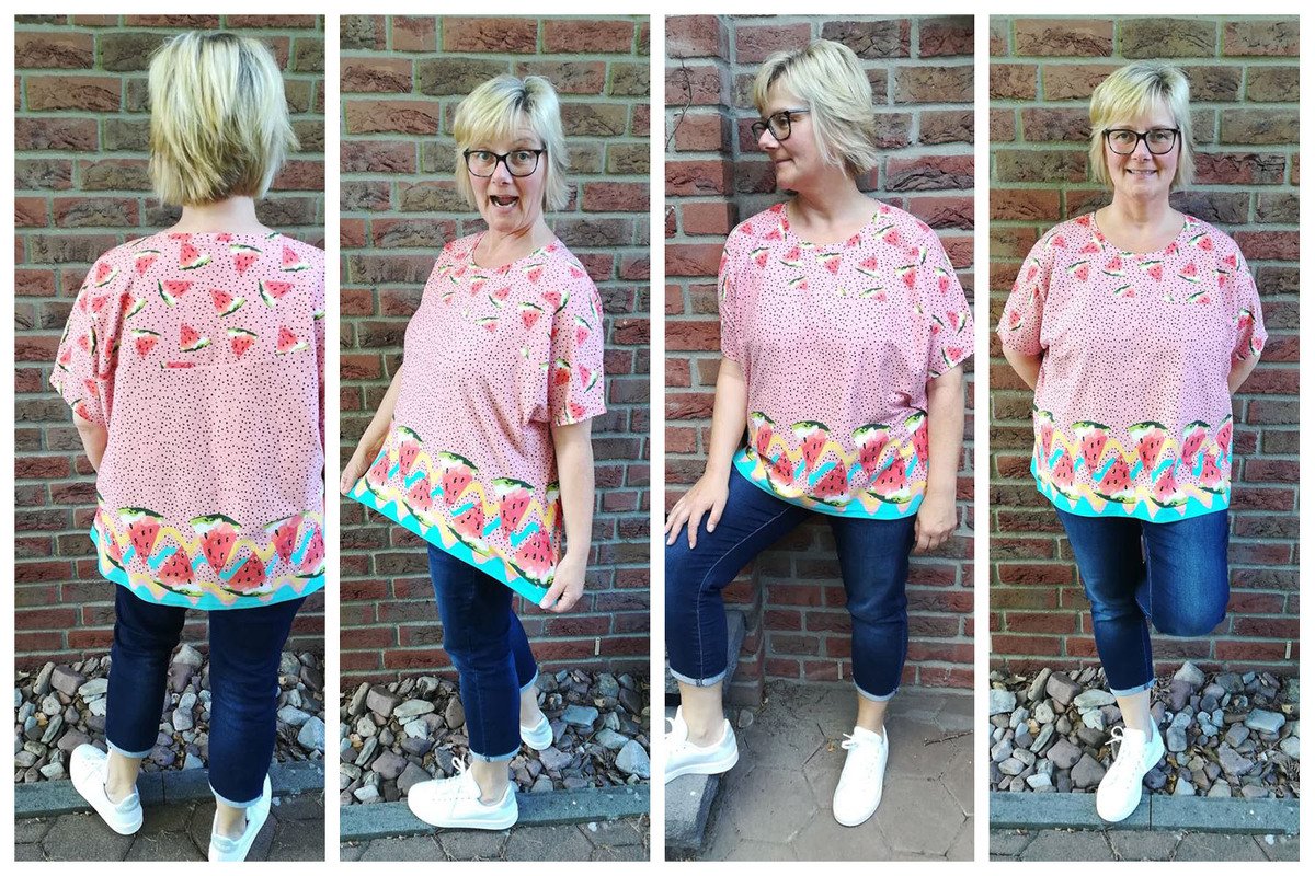 Asymmetrical Kimono-Style Shirt Pattern – EU Sizes 34–56 - Image 4