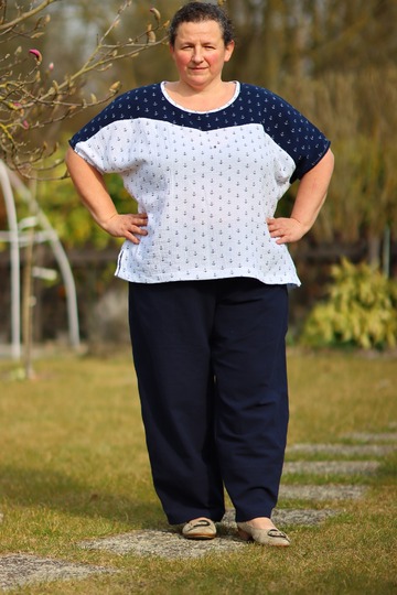 Asymmetrisches Kimono Shirt Schnittmuster von 34 - 56