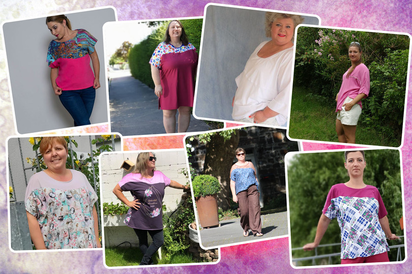 Asymmetrisches Kimono Shirt Schnittmuster von 34 - 56