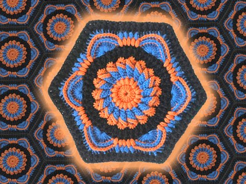 6-eckiges  Granny  "WUNDERDECKE"