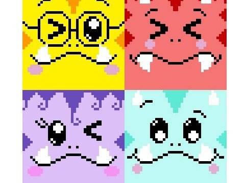 Häkelmuster *4 little Monsters 2 * Grafik für FM Decke od. Kissen