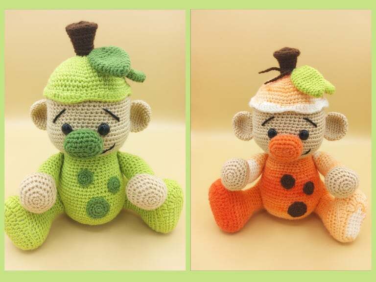 Häkelanleitung / Amigurumi / Orangine &amp; Apfelline