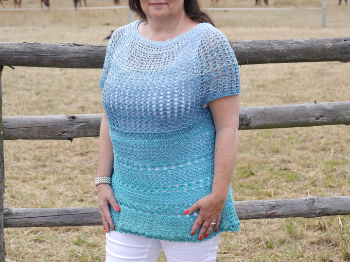 Sommershirt im RVO Style mit Farbverlaufsgarn