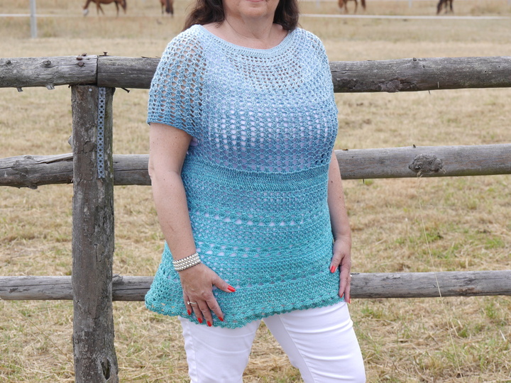 Sommershirt im RVO Style mit Farbverlaufsgarn