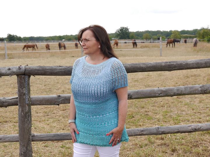 Sommershirt im RVO Style mit Farbverlaufsgarn