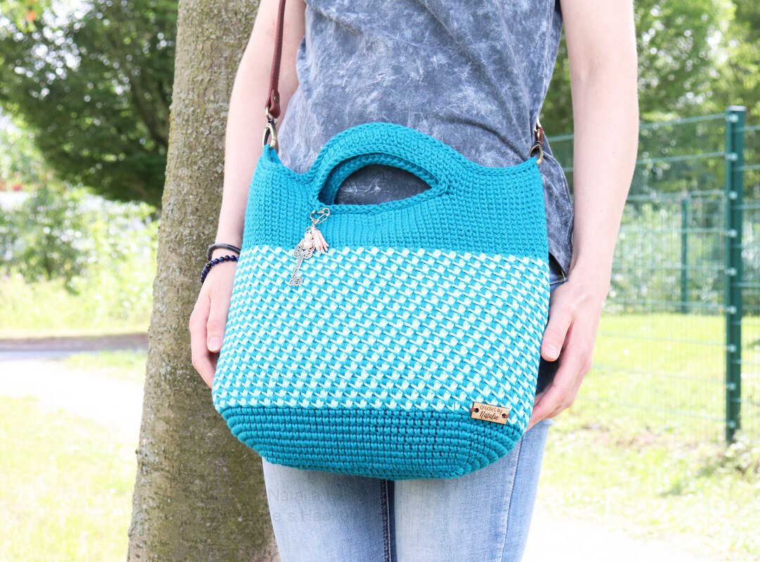 Shopper (Strandtasche), zweifarbig (Gr: 30 x 30 cm, 40 x 40 cm)