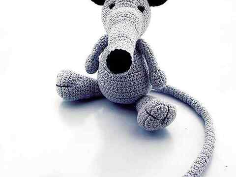 amigurumi rat sam, crochet PDF pattern tutorial animal file Häkelanleitung by Katja Heinlein