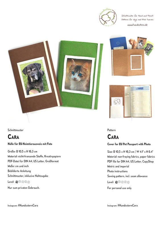 CARA Cover for EU Pet Passport sewing pattern for non-fraying fabrics - Image 7