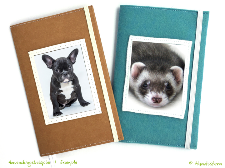 CARA Cover for EU Pet Passport sewing pattern for non-fraying fabrics