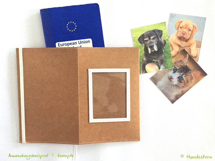 CARA Cover for EU Pet Passport sewing pattern for non-fraying fabrics