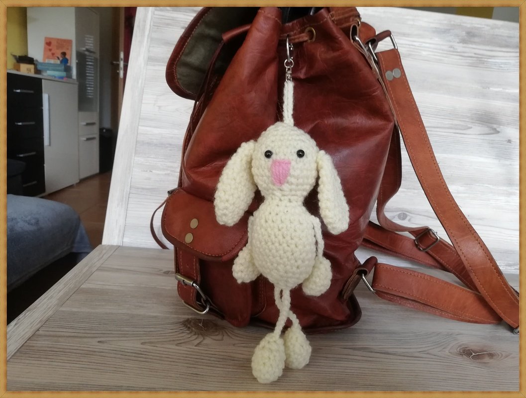 Schlüsselanhänger Hase häkeln