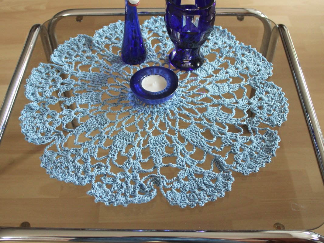 Häkelanleitung Deckchen rund Midsommer Filethäkeln