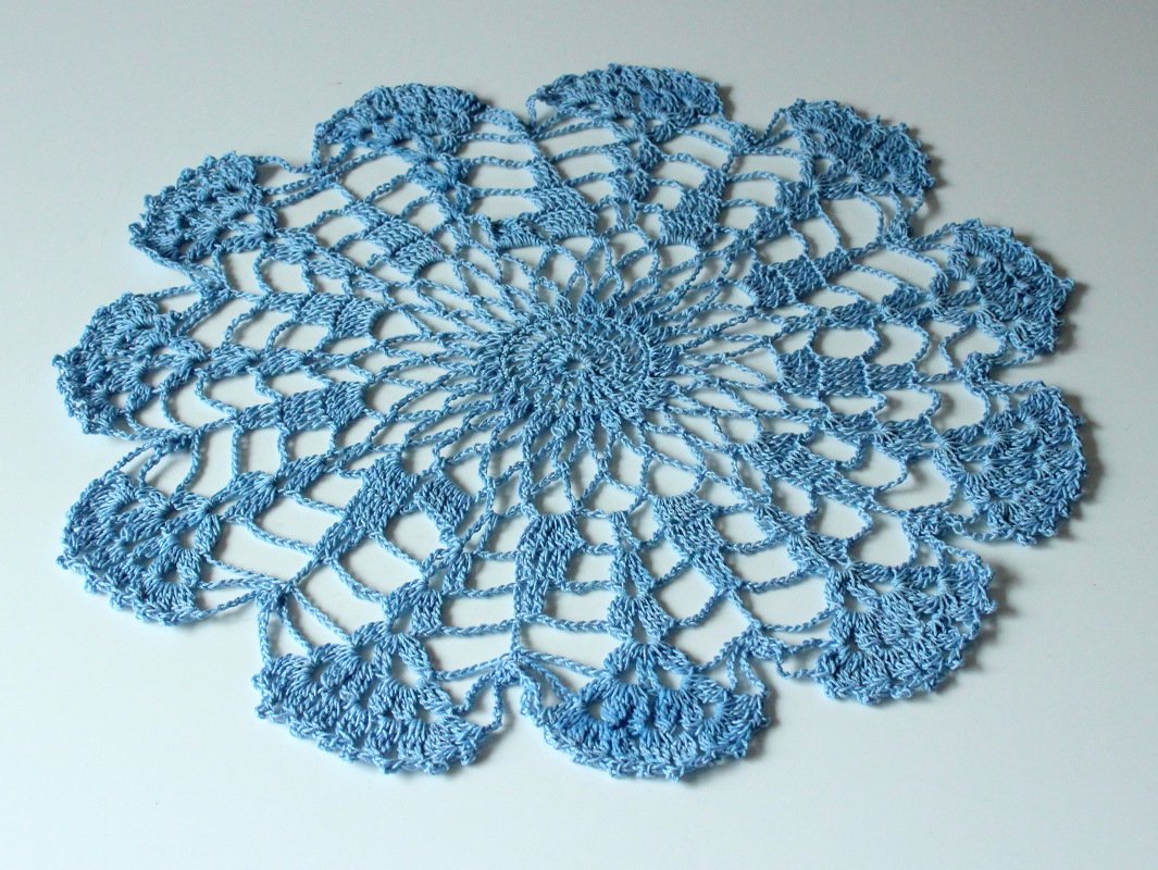 Häkelanleitung Deckchen rund Midsommer Filethäkeln - Bild 5