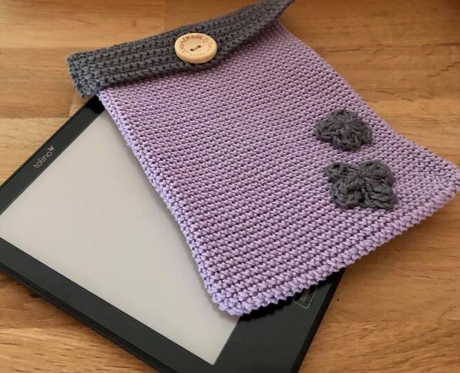 Häkelanleitung Tasche "Immer dabei" für E-Reader, Tablets, Smartphones