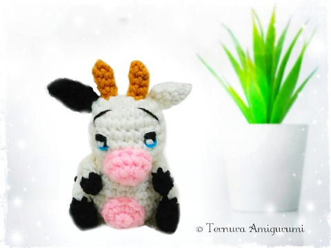 Crochet pattern Little cow PDF English - Deutsch- Dutch Ternura amigurumi
