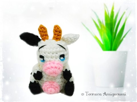 Häkelanleitung kleine Kuh  PDF English - Deutsch- Dutch Ternura amigurumi