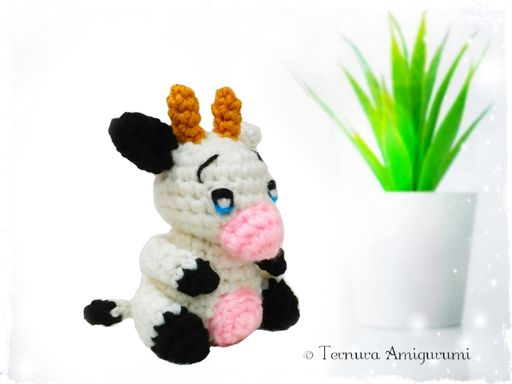 Häkelanleitung kleine Kuh  PDF English - Deutsch- Dutch Ternura amigurumi