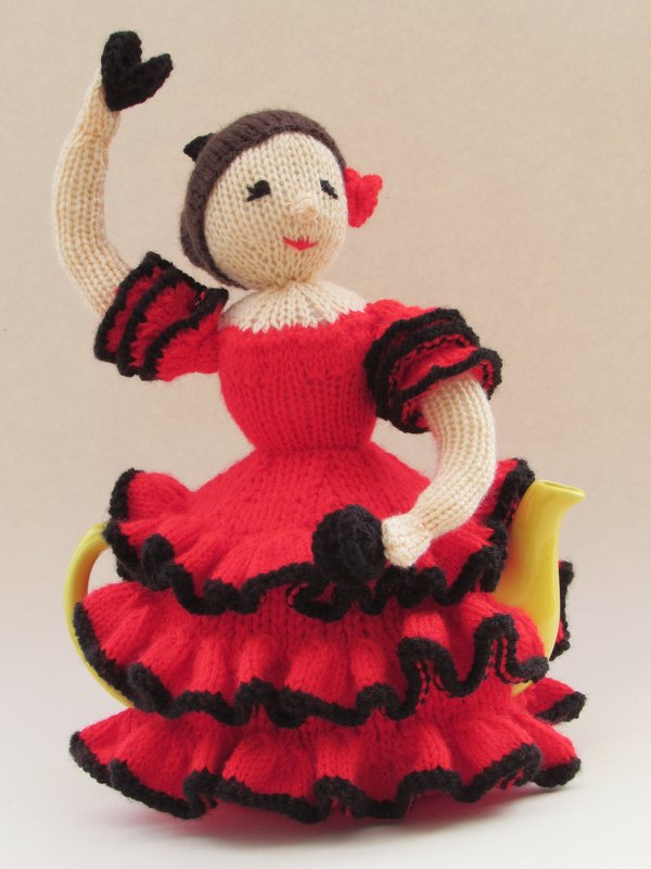 Flamenco Dancer Tea Cosy Knitting Pattern - Image 4
