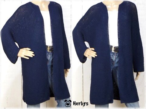 Strickanleitung Cardigan "Klassik-Blue"