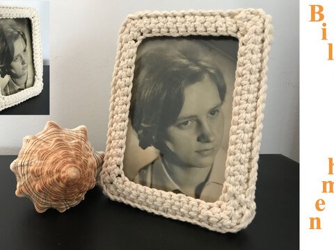 Anleitung gehäkelter Bilderrahmen, für jede Foto-Größe