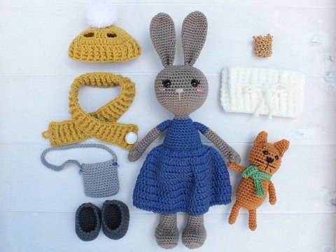 Häkelanleitung Häschen Lilo und ihr Kuschelkater Karlchen