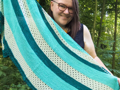 Pattern Shawl Weißwurstfrühstück
