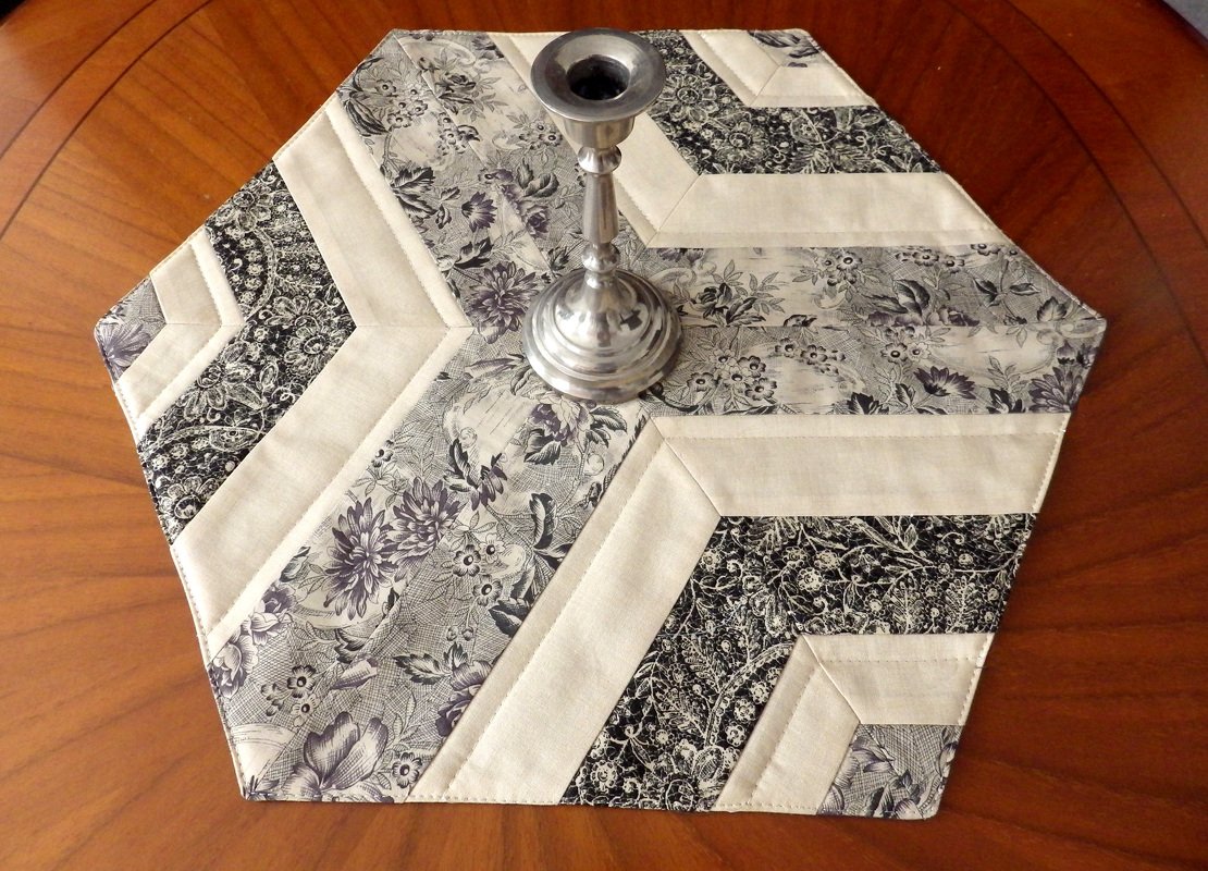 Deckchen Hexagon Patchwork