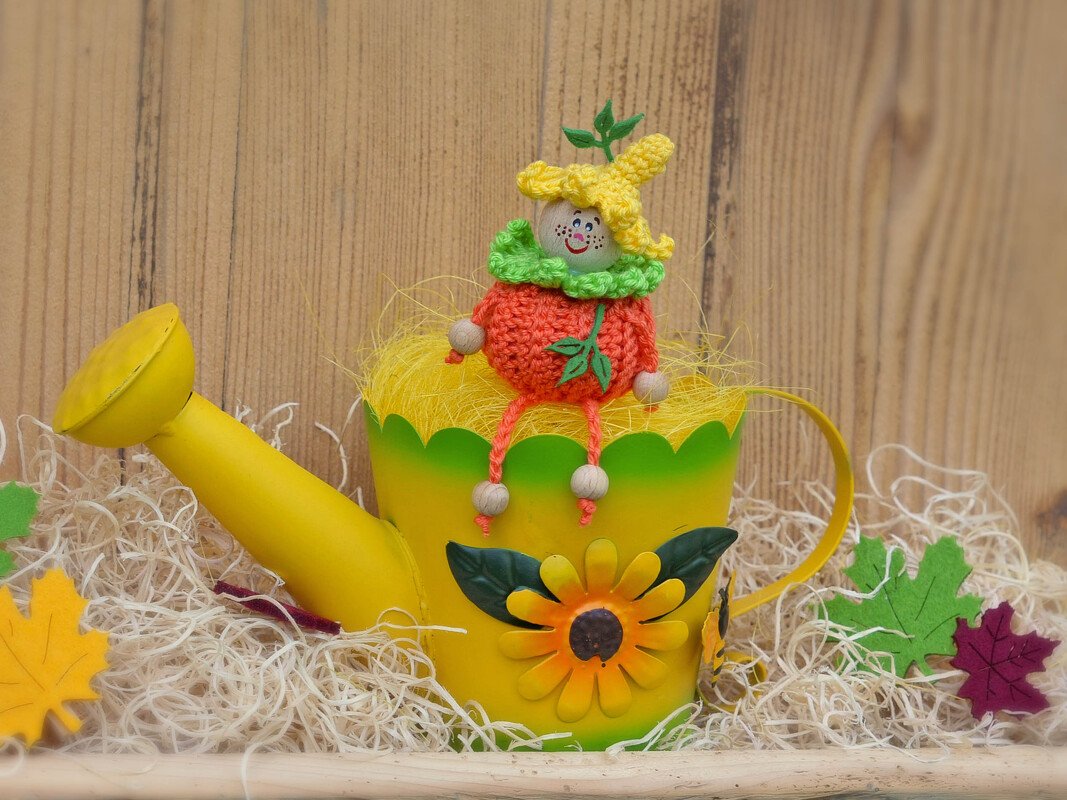 kleine Herbstlinge Set 1 Vogelscheuche und Kürbis Kantenhocker oder Anhänger zur Herbstdeko - Bild 2