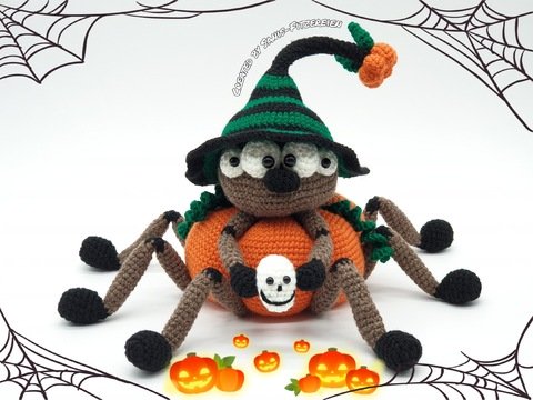 Häkelanleitung Halloween - Spinne