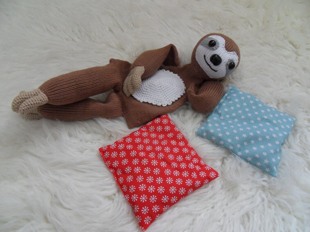 Anleitung Faultier Schmusetuch Wärme oder Kräuterkissen