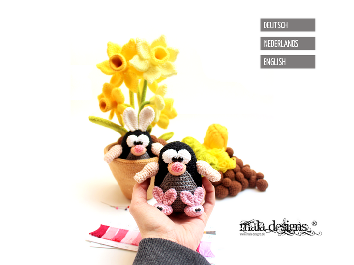 Maulwürfe mit Osterglocken