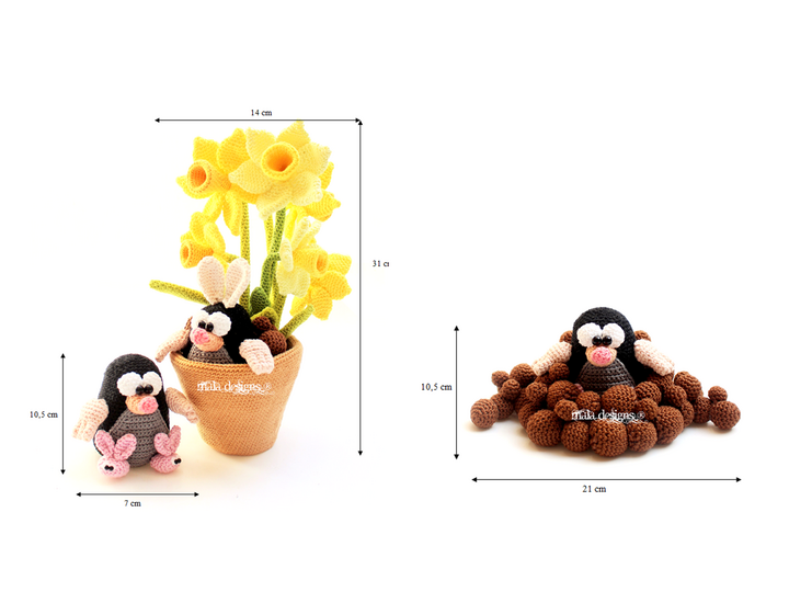 Maulwürfe mit Osterglocken