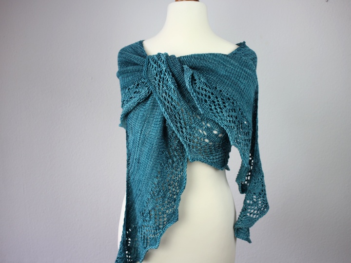 Knitting Pattern PDF Crescent Shapes Shawl – Elegant and Easy Lace Shawl