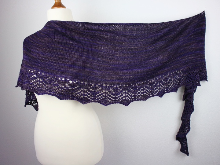 Knitting Pattern PDF Crescent Shapes Shawl – Elegant and Easy Lace Shawl