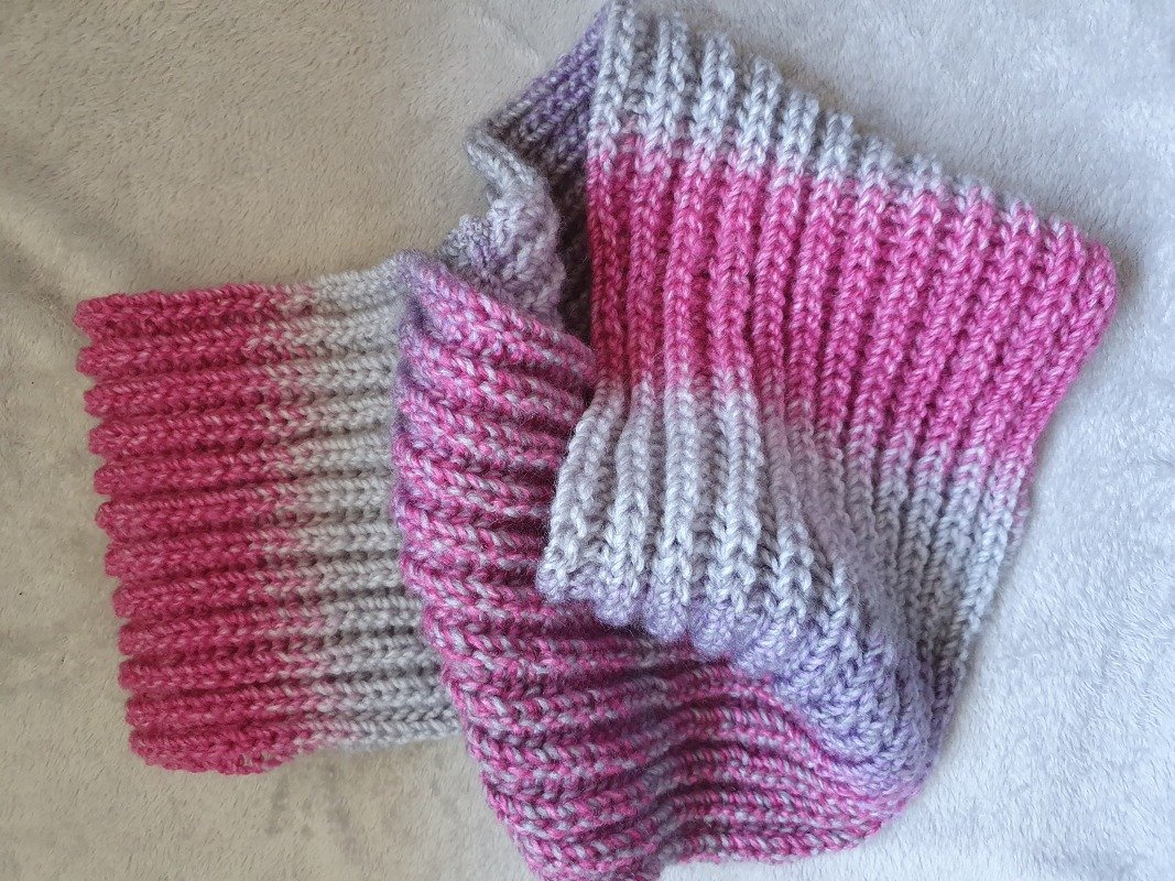 Strickanleitung für einen Loop im Patentmuster!