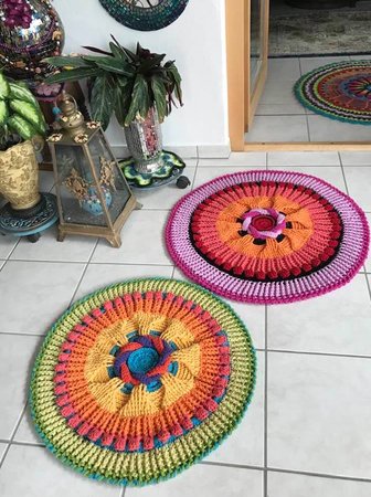 Runder Teppich "Blumenglück"