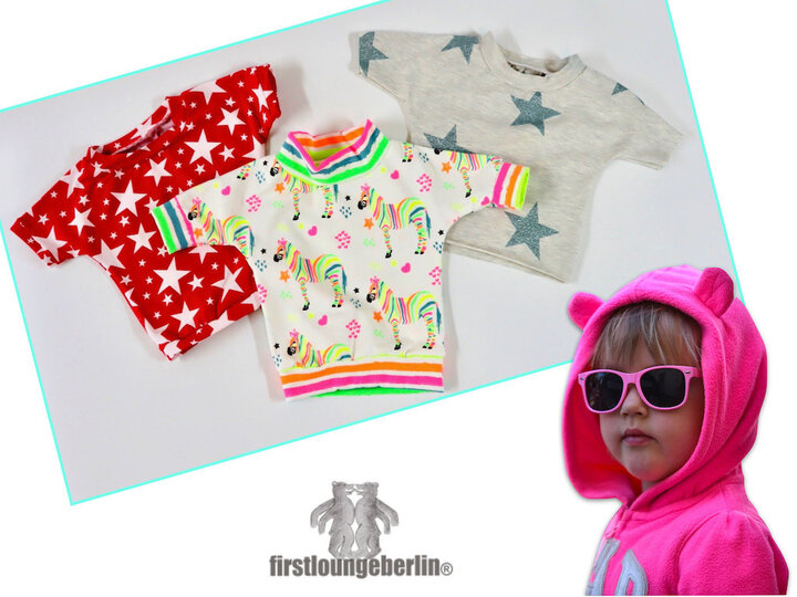 EASY KIDS TEE Kinder Shirt Unisex T-Shirt Top Jerseytop Baby E-Book Schnittmuster & Nähanleitung - DIY Design von firstloungeberlin