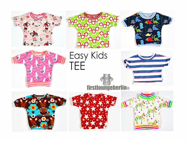 EASY KIDS Baby - T-Shirt E-Book Kinder TEE Top Schnittmuster Jerseytop Shirt Unisex Nähanleitung 