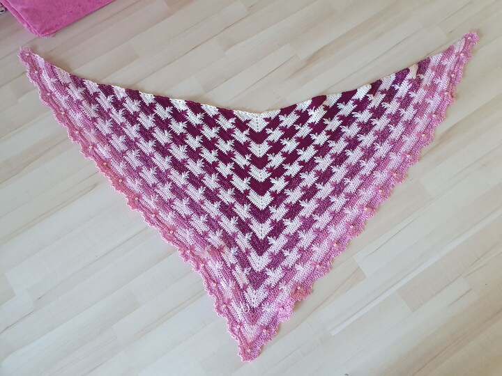 Häkelanleitung Dreieckstuch Blätterrauschen Schonilino