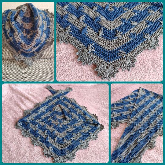 Häkelanleitung Dreieckstuch Blätterrauschen Schonilino