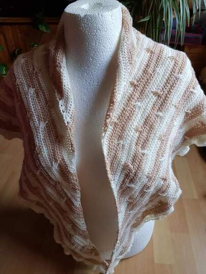 Häkelanleitung Dreieckstuch Blätterrauschen Schonilino