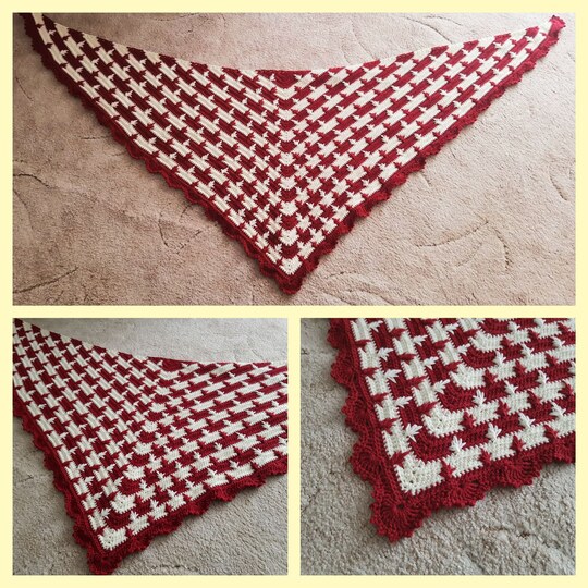 Häkelanleitung Dreieckstuch Blätterrauschen Schonilino