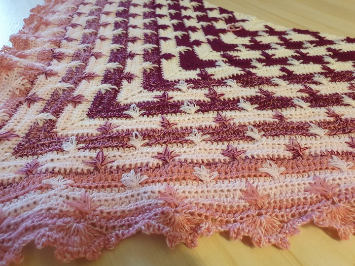 Häkelanleitung Dreieckstuch Blätterrauschen Schonilino