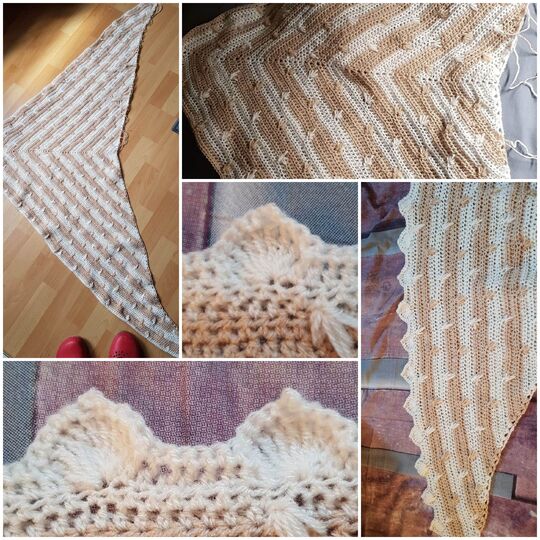 Häkelanleitung Dreieckstuch Blätterrauschen Schonilino