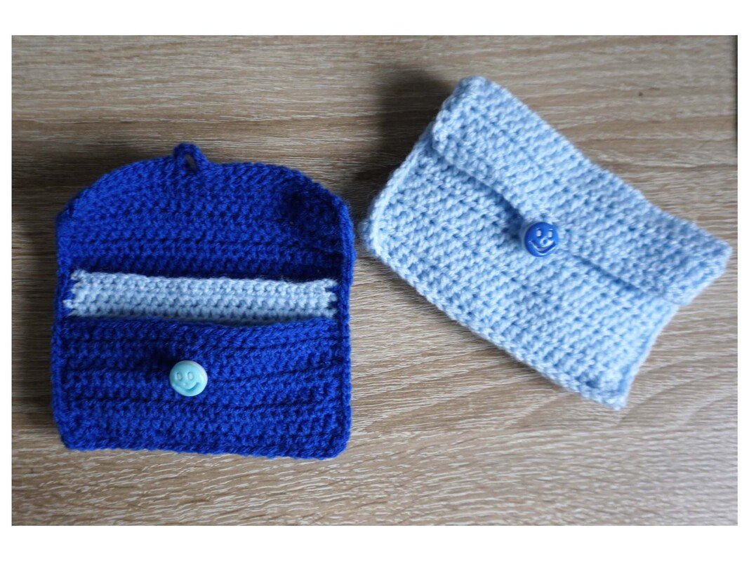 Häkelanleitung: Geldbörse mit 2 Fächern