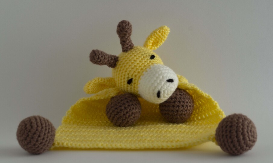 Amigurumi Häkelanleitung Schnuffeltuch Giraffe Amy